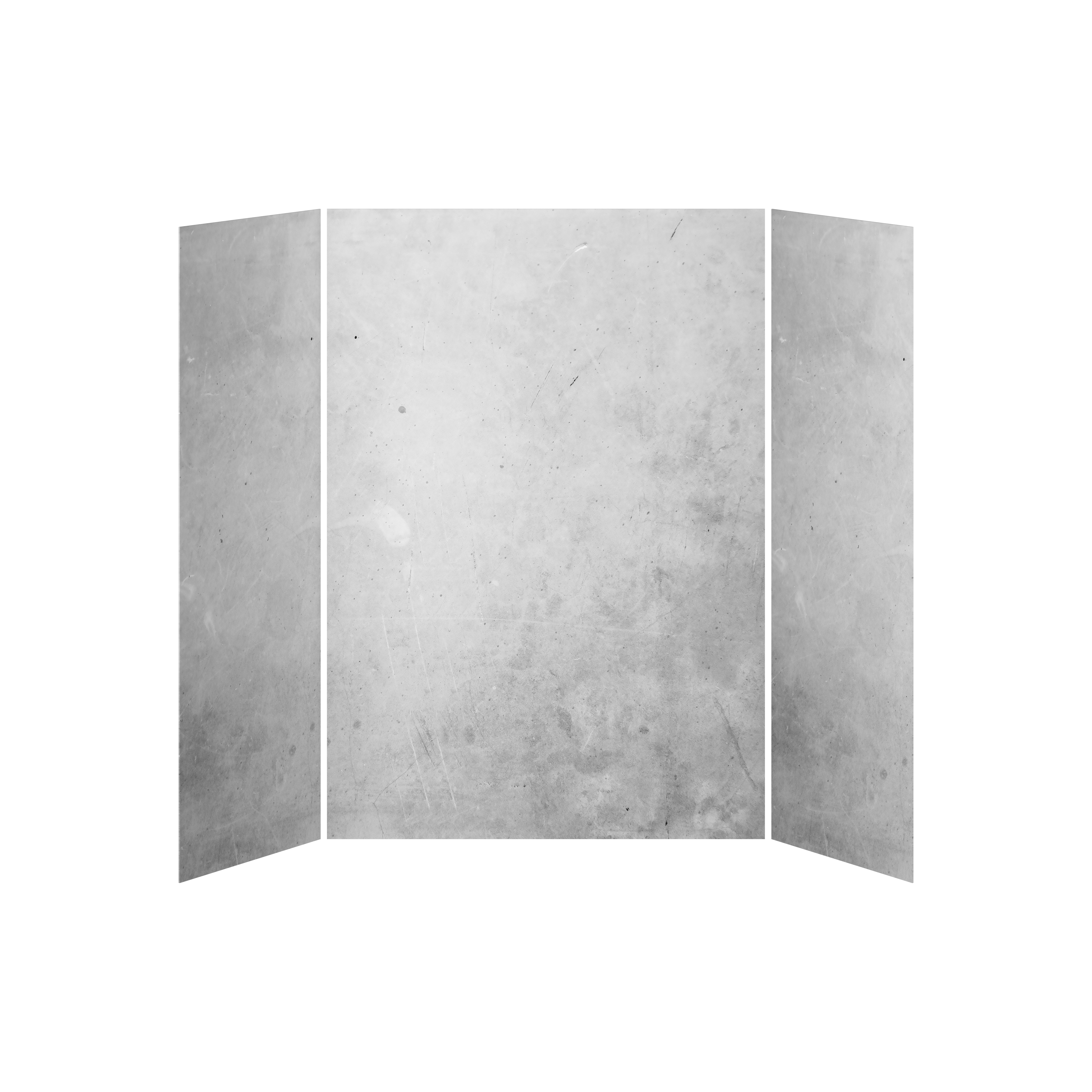 32x60x32 Concrete #200 Shower Wall Set, 3 Panels 60x32 for Alcove Installation - Glossy Concrete #200