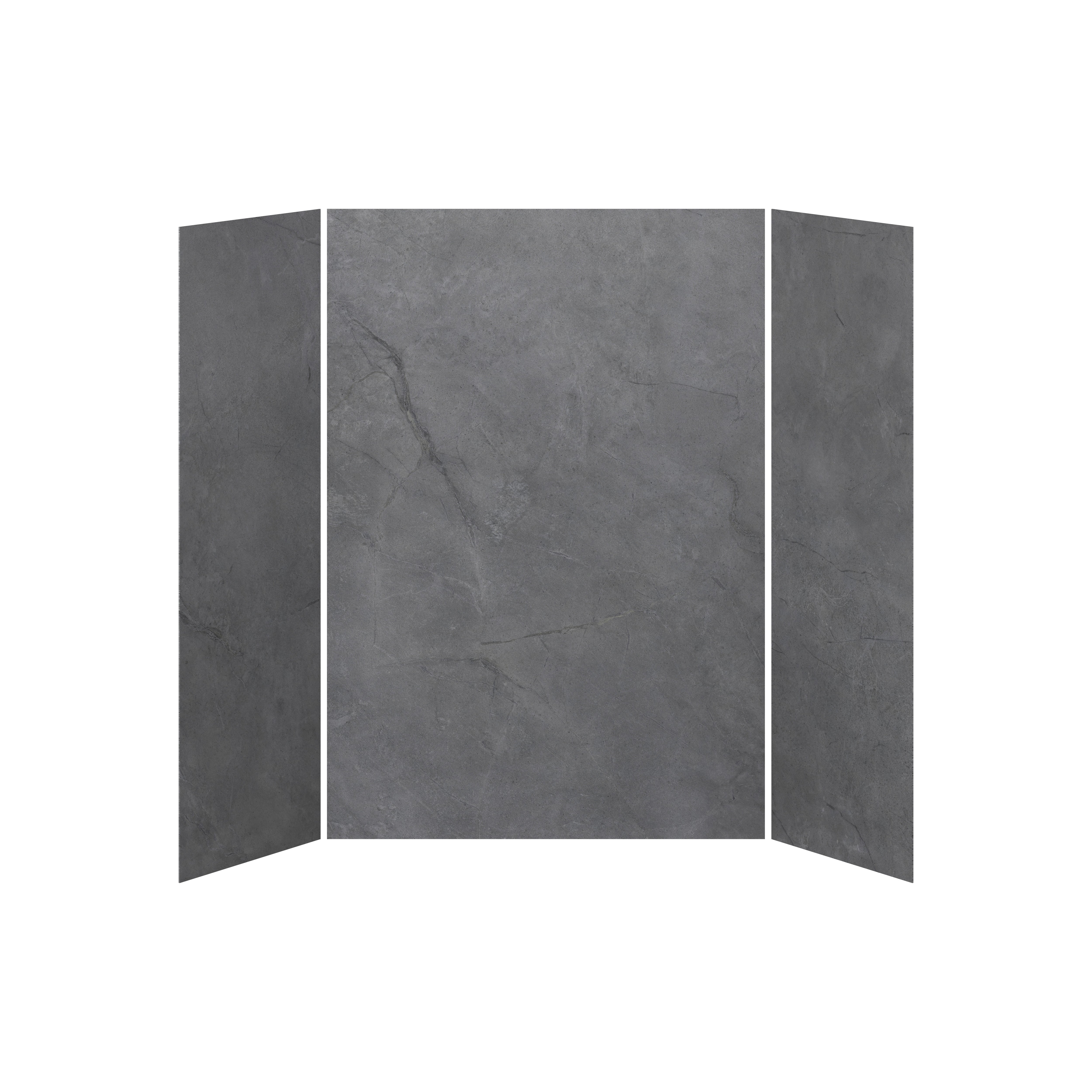32x60x32 Concrete #210 Shower Wall Set, 3 Panels 60x32 for Alcove Installation - Concrete #210 Matte