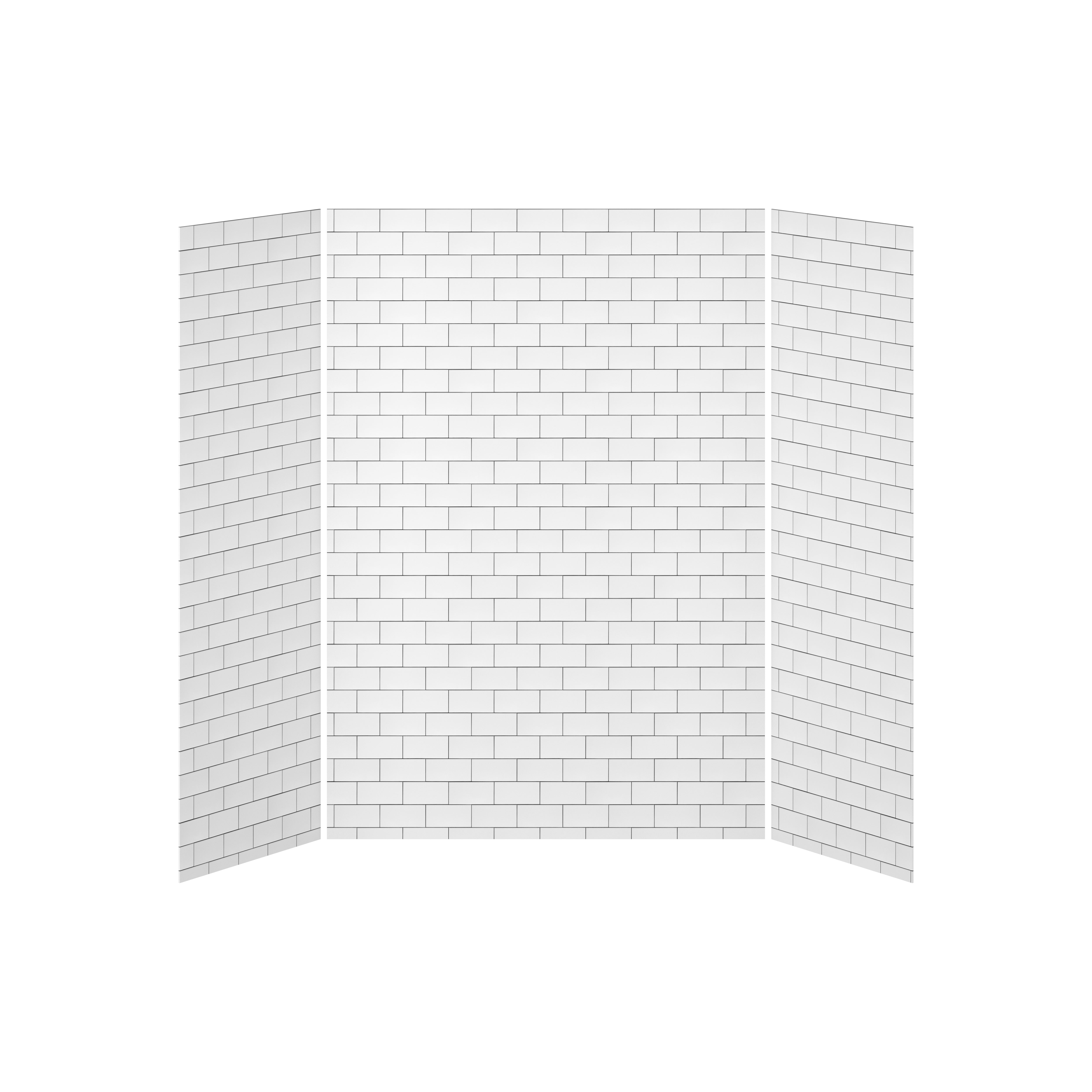 32x60x32 Tiles #700 Shower Wall Set, 3 Panels 60x32 for Alcove Installation - Glossy #700 Tiles