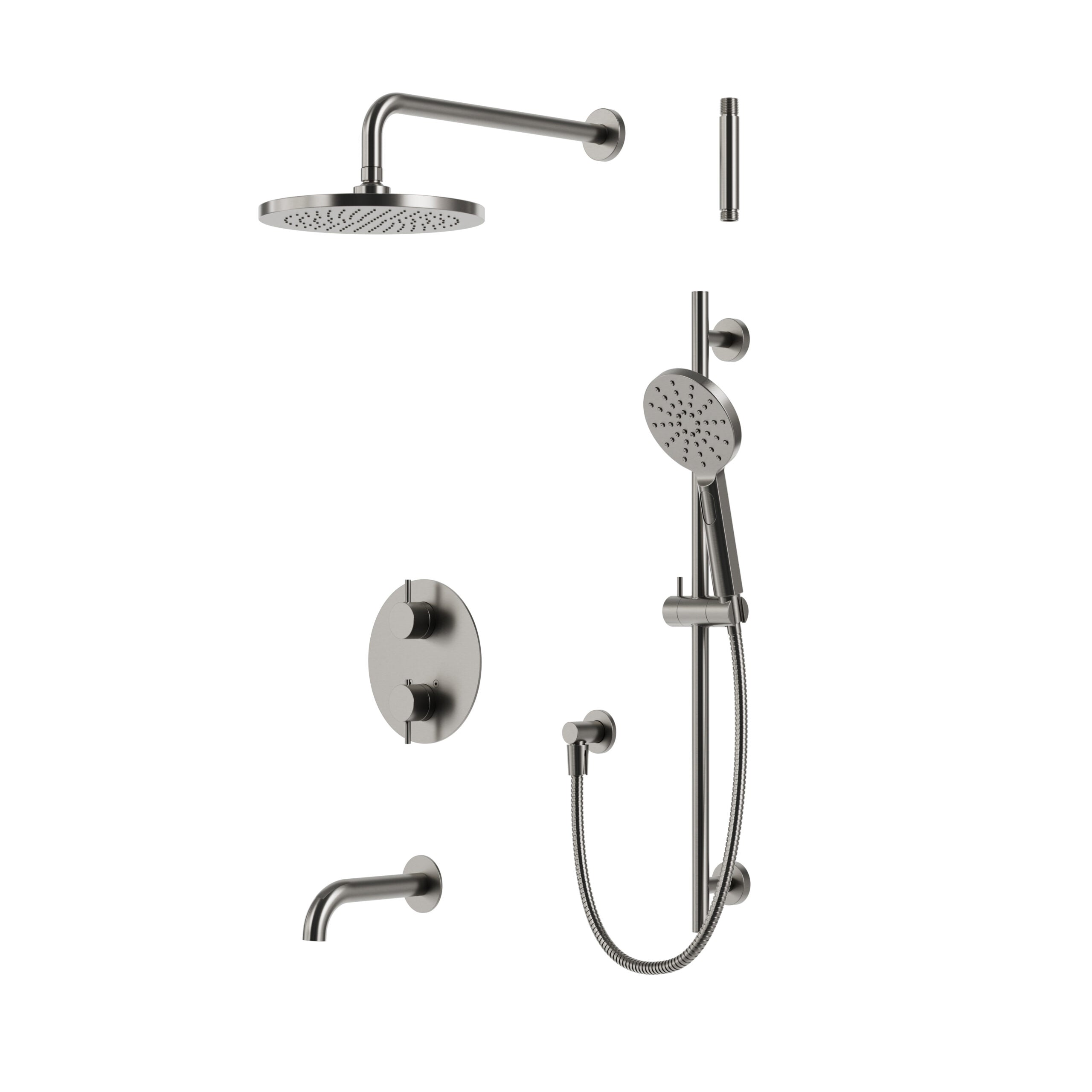 3-way non-shared thermostatic shower trim kit