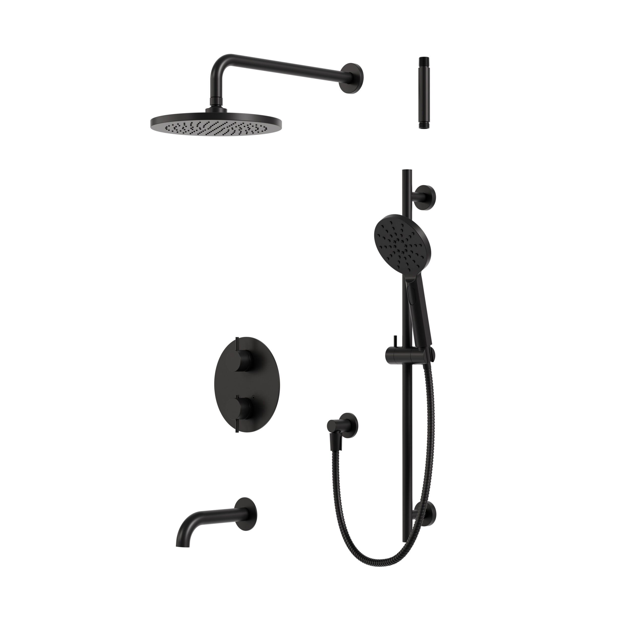 Kit de garniture de douche thermostatique à 3 voies non-partagées