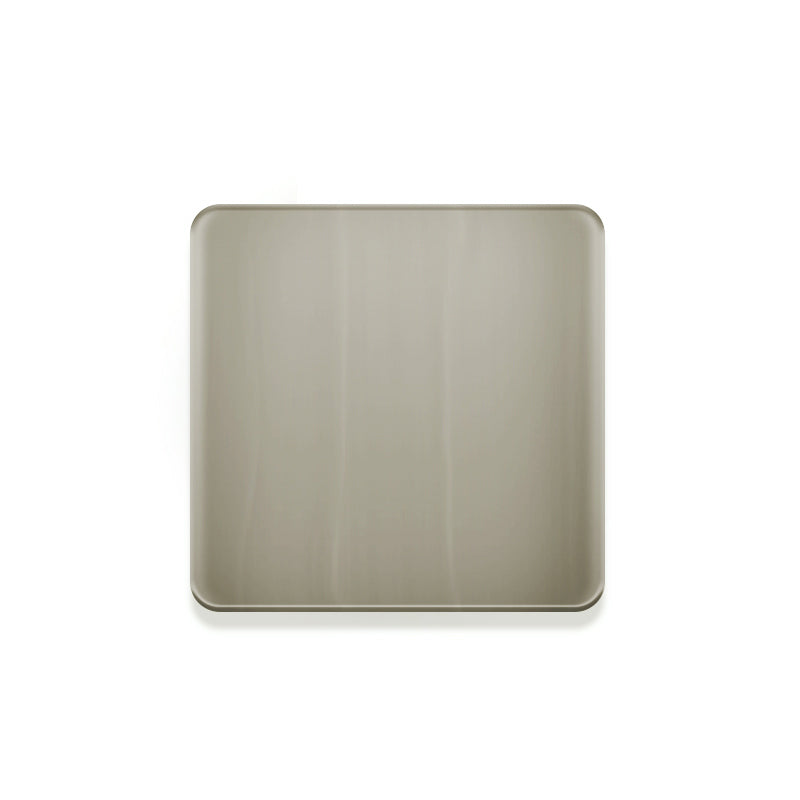 Drain à Pression Sans Trop-Plein Avec Couvercle Plat Carré de 68mm Nickel Brossé