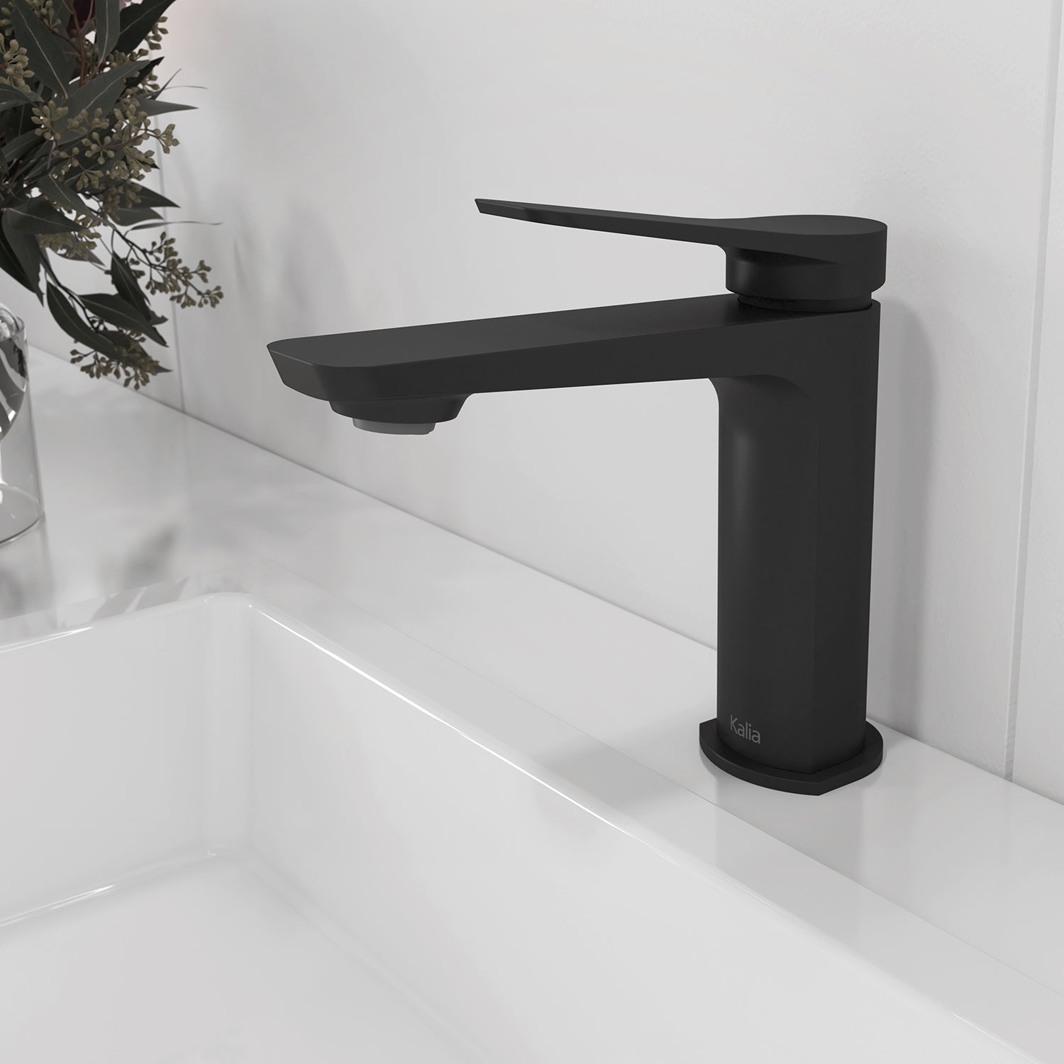 MOROKA™ Robinet Monotrou de Lavabo avec Drain à Pression et Trop-Plein Noir Mat