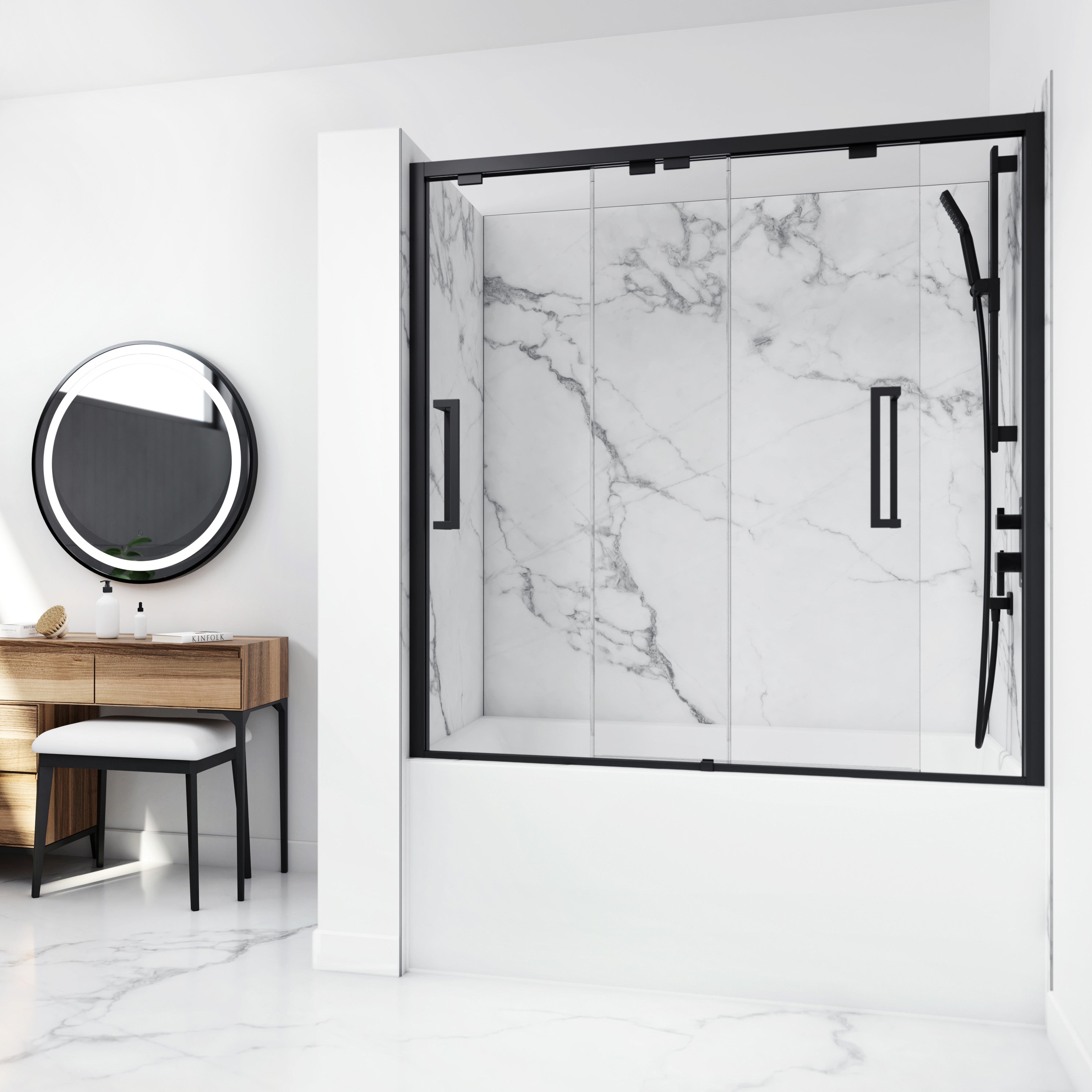 32x60x32 Minerals #500 Shower Wall Set, 3 Panels 60x32 - Minerals #500 Glossy