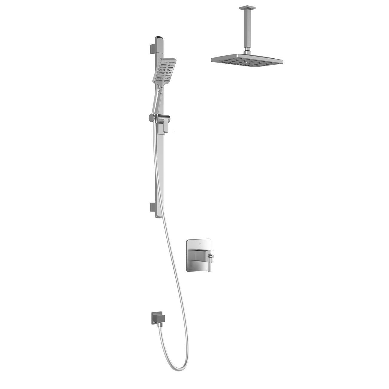 GRAFIK™ TCD1 PREMIA (Valve Not Included) : AQUATONIK™ T/P Coaxial Shower System with Vertical Ceiling Arm Chrome