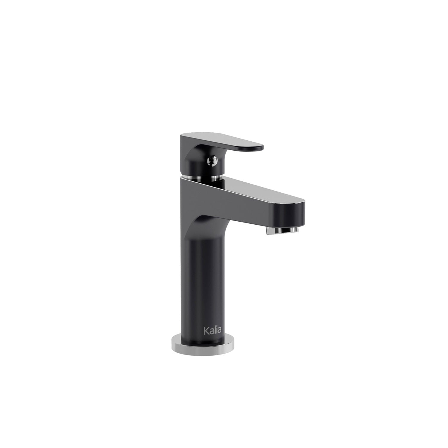 KONTOUR™ Robinet Monotrou de Lavabo Sans Drain Noir/Chrome