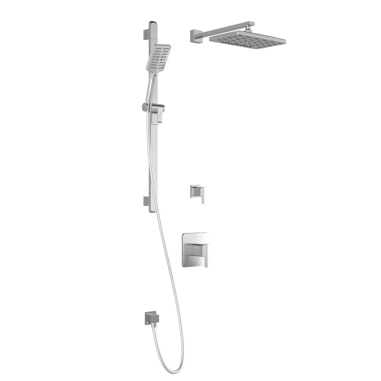 GRAFIK™ TD2 PREMIA (Valves Non Incluses) : Système de Douche AQUATONIK™ T/P avec Bras Mural Chrome
