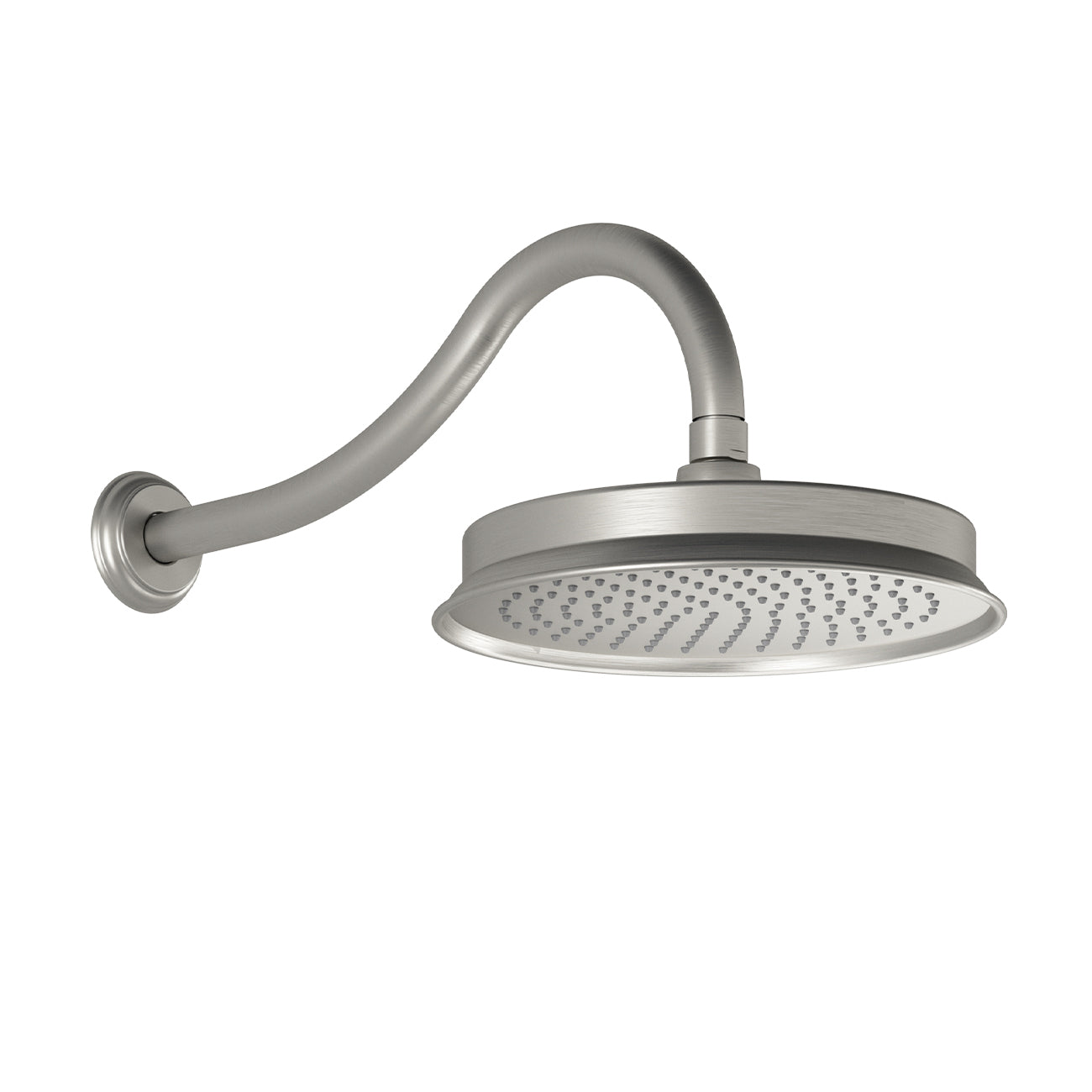 RUSTIK™ 229mm (9") Rain Head with 90 Degree Wall Arm, 344mm (13.5") Reach