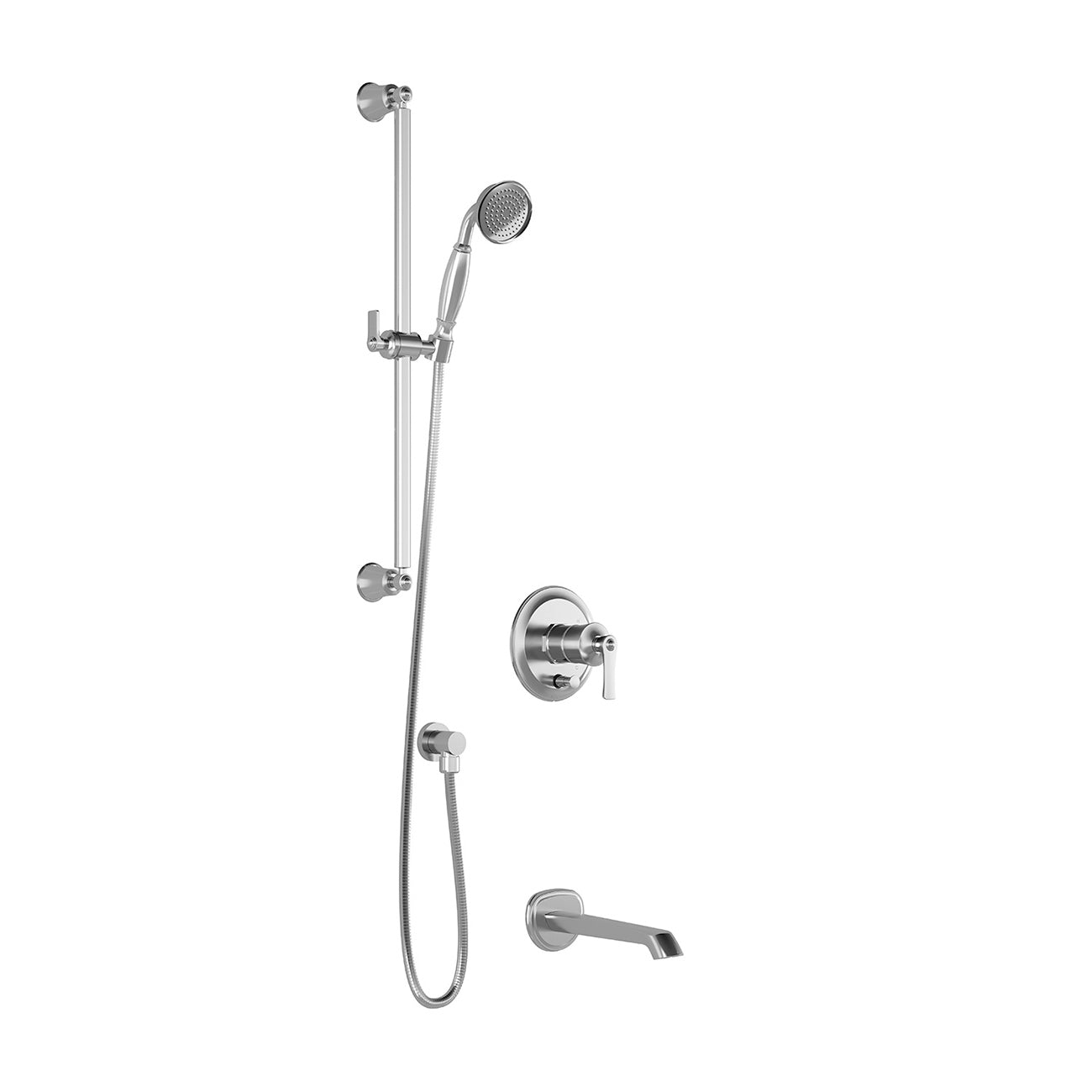 RUSTIK™ PB2 (Valve Non Incluse) : Système de Bain-Douche à Pression Équilibrée Chrome