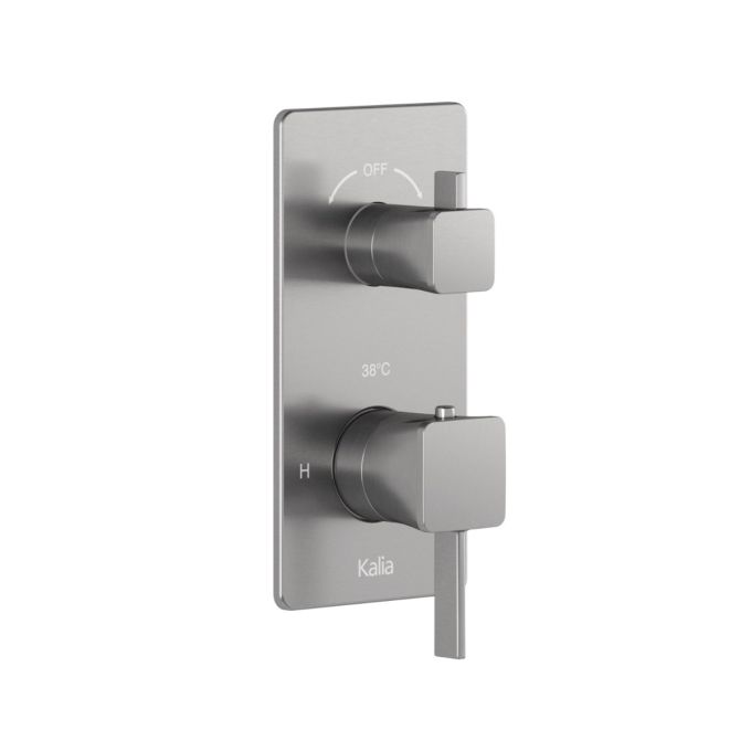 Finition Carrée pour Valve 1/2'' de Type T/P avec Sélecteur Intégré 2 ou 3 Voies Noir Mat