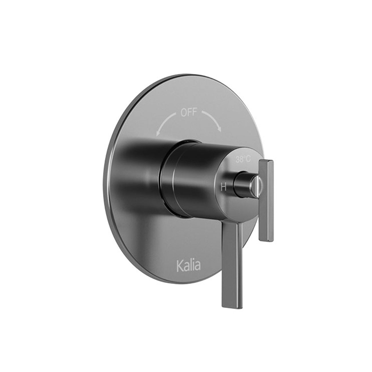 RoundOne™ 1/2" Type T/P AQUATONIK™ Coaxial Valve with Integrated 2-Way Selector and Pure Nickel PVS Round Finish