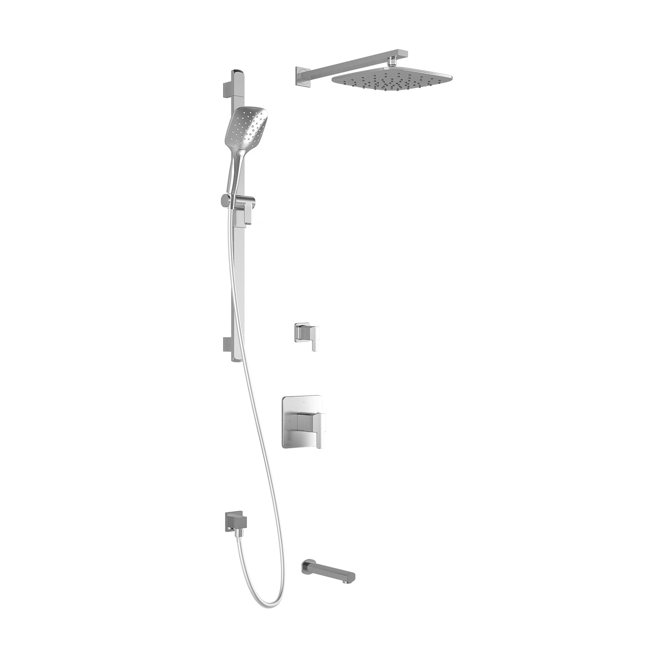 GRAFIK™ TD3 PLUS (Valves Not Included) : AQUATONIK™ T/P Shower System with Wallarm Chrome