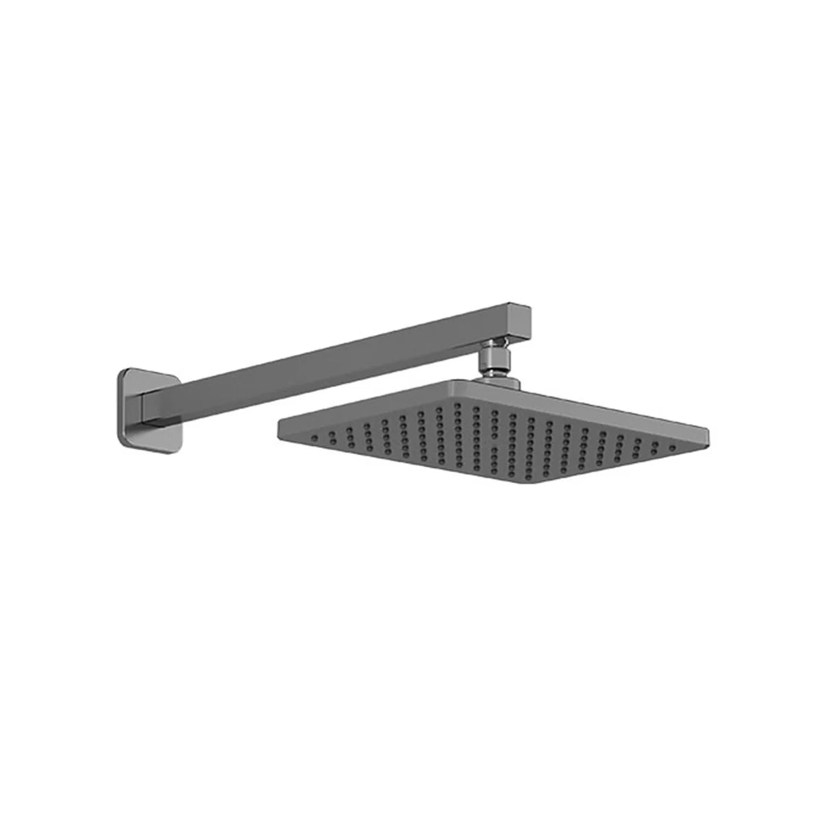 SquareOne™ Tête de Pluie de 260mm x 188mm (10 ¼'' x 7 ⅜'') avec Bras Mural 90 Degrés Noir Mat