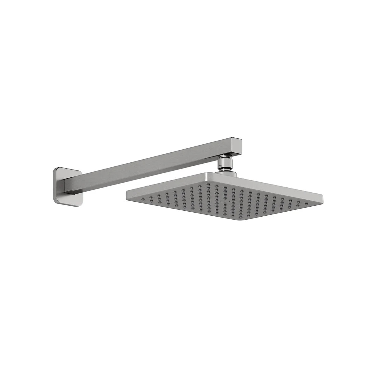 SquareOne™ 260mm x 188mm (10 1/4" x 7 ⅜") Rain Head with 90 Degree Wall Arm, Matte Black