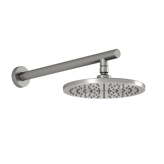 Tête de Pluie de 220mm (8 ⅝'') avec Bras Mural 90 Degrés Nickel Pur PVS