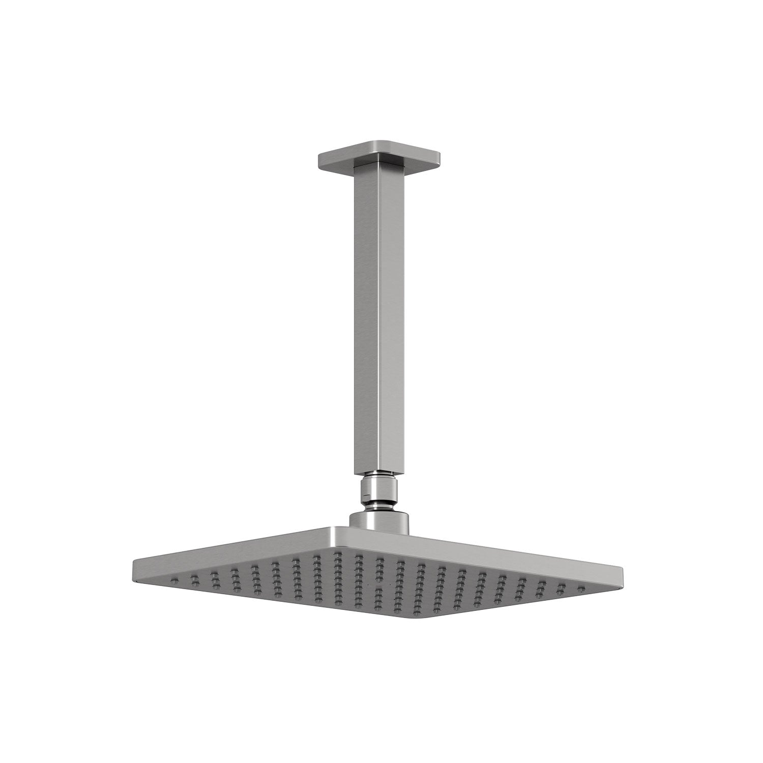 SquareOne™ 260mm x 188mm (10 ¼'' x 7 ⅜'') Rainhead and Vertical Ceiling Arm Pure Nickel PVD