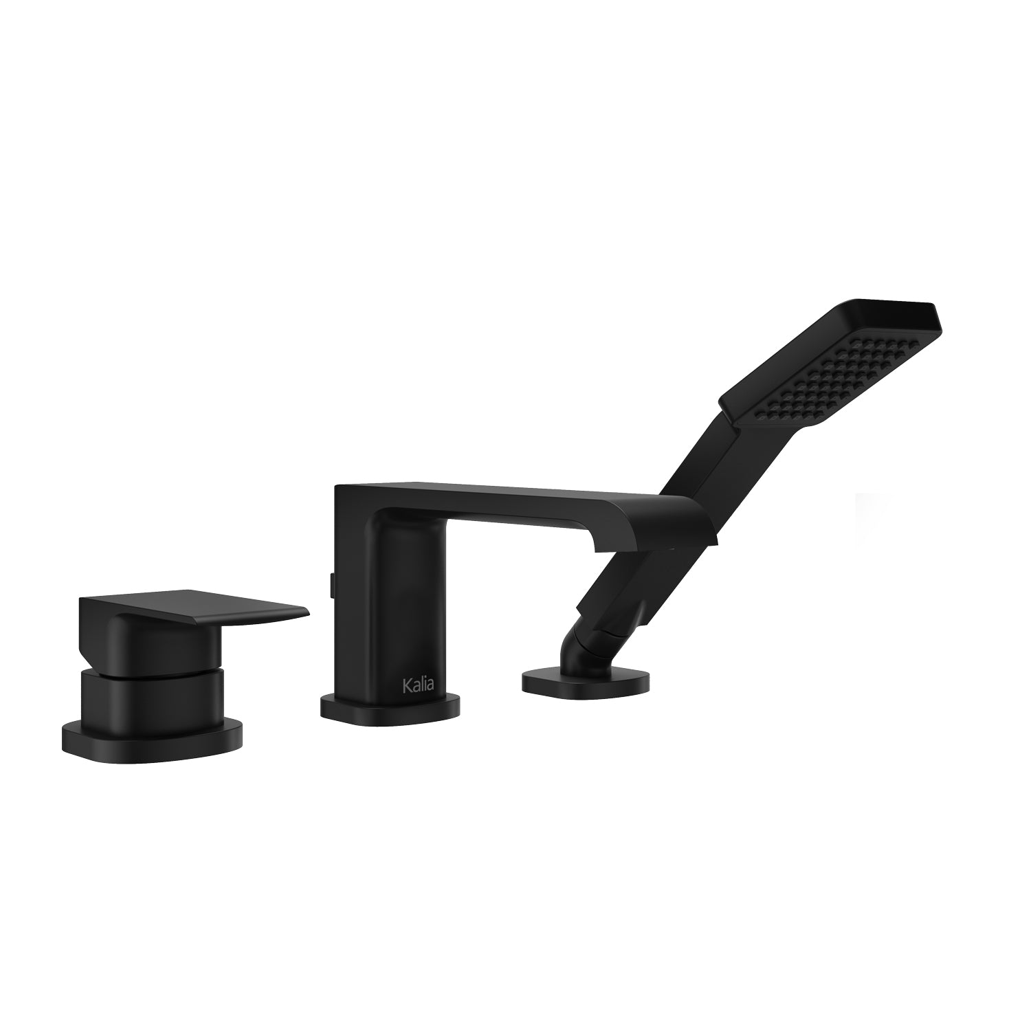 SOBRIO™ Robinet pour Baignoire 3 Morceaux avec Douchette - Cartouche Incluse sans Brut - Noir Mat