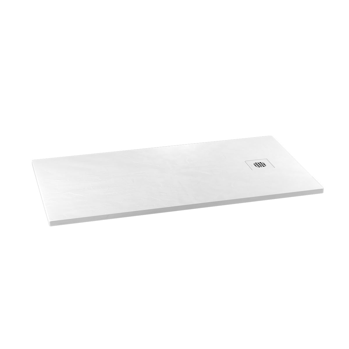 LAUZA 60x32 Base de Douche Rectangulaire en Castylat™ Blanc Texturé 60x32 (Ensemble de Bride de Carrelage Inclus)