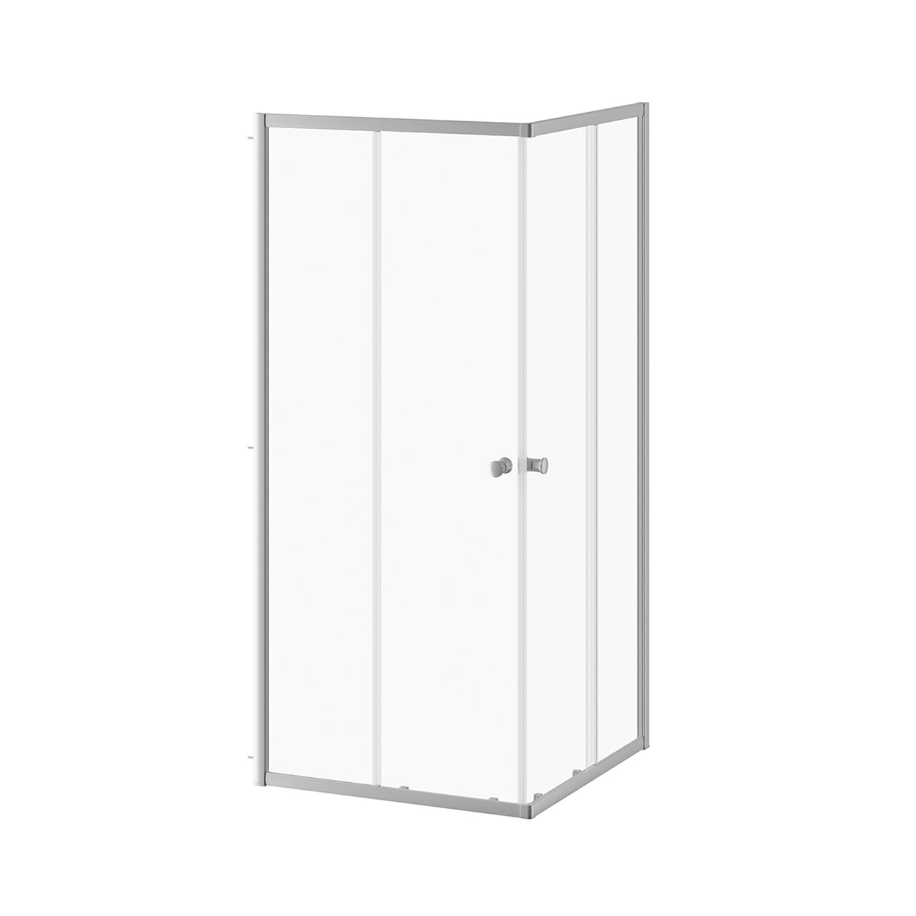 KONTACT™ Porte de Douche en Coin Coulissante 36''x36''x74'' Chrome Verre Clair