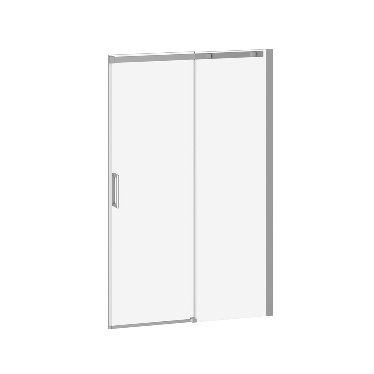 VIVIO™ Porte de douche en Alcôve Coulissante 2 Panneaux 48''x75'' Chrome Verre Clair Duraclean