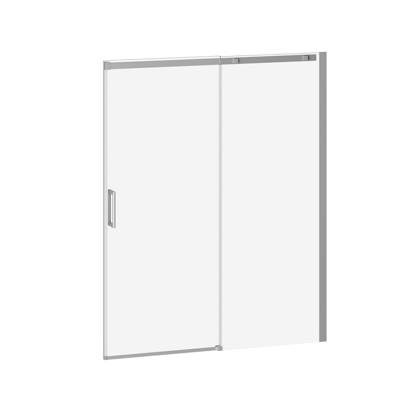 VIVIO™ Porte de douche en Alcôve Coulissante 2 Panneaux 60''x75'' Chrome Verre Clair Duraclean