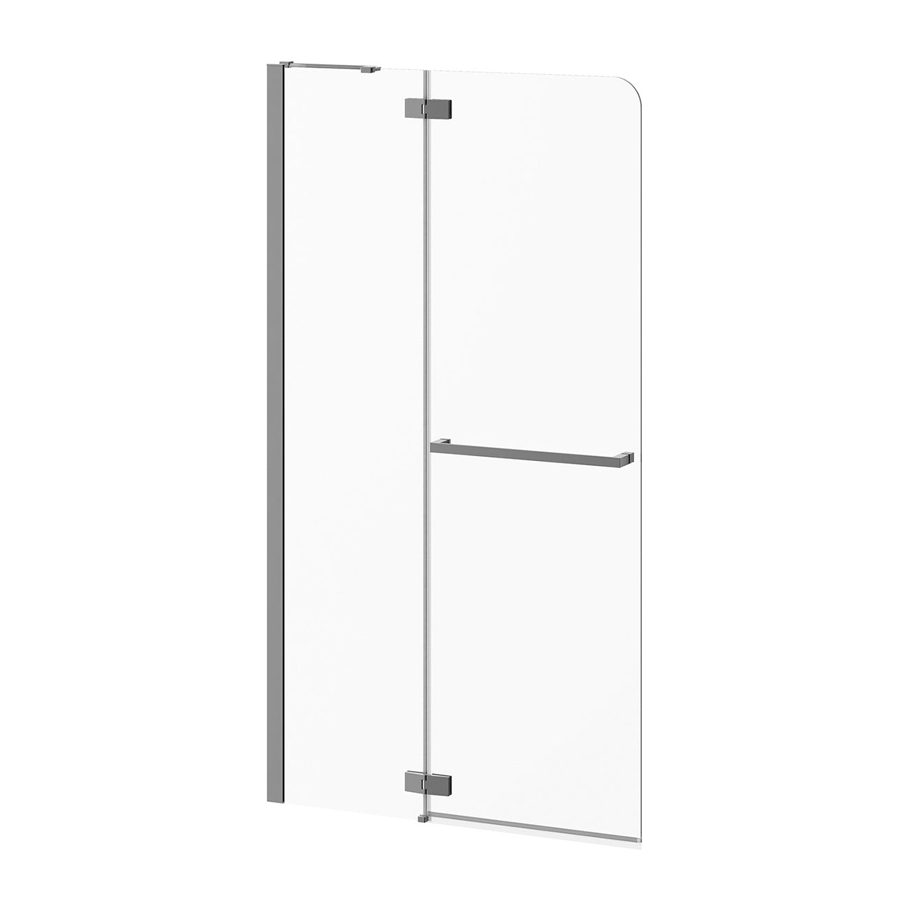 PRATIKA™ Écran de Douche 42'' x 77'' Chrome Verre Clair Duraclean