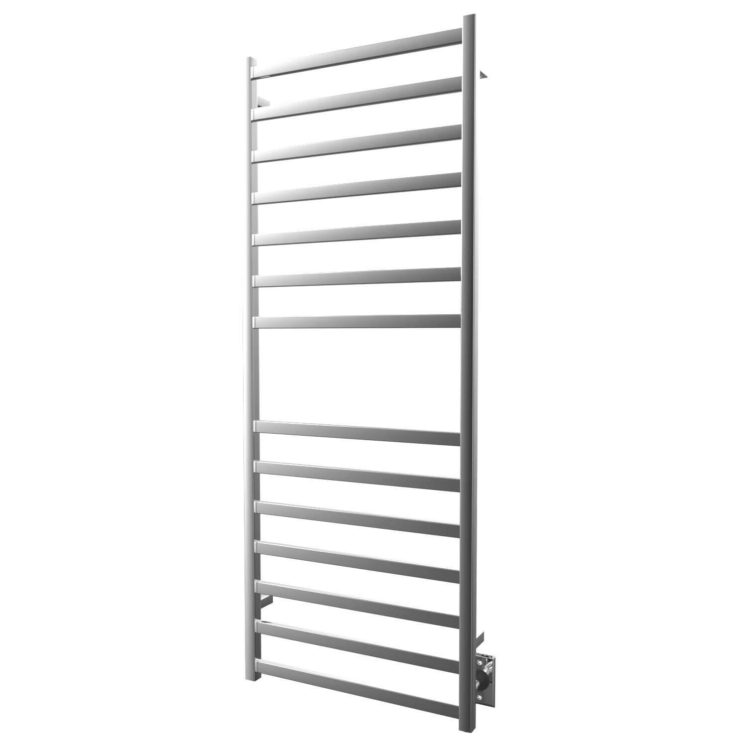 Chauffe-serviettes électrique carré Kontour 24" x 60" (61 x 152 cm) - Chrome