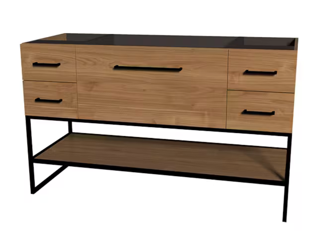 Meuble-lavabo Fuzion. Plusieurs grandeurs et finis sont disponibles pour ces vanités. Prix disponible en boutique.