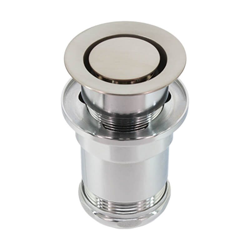 Retractable drain plug - Brushed nickel