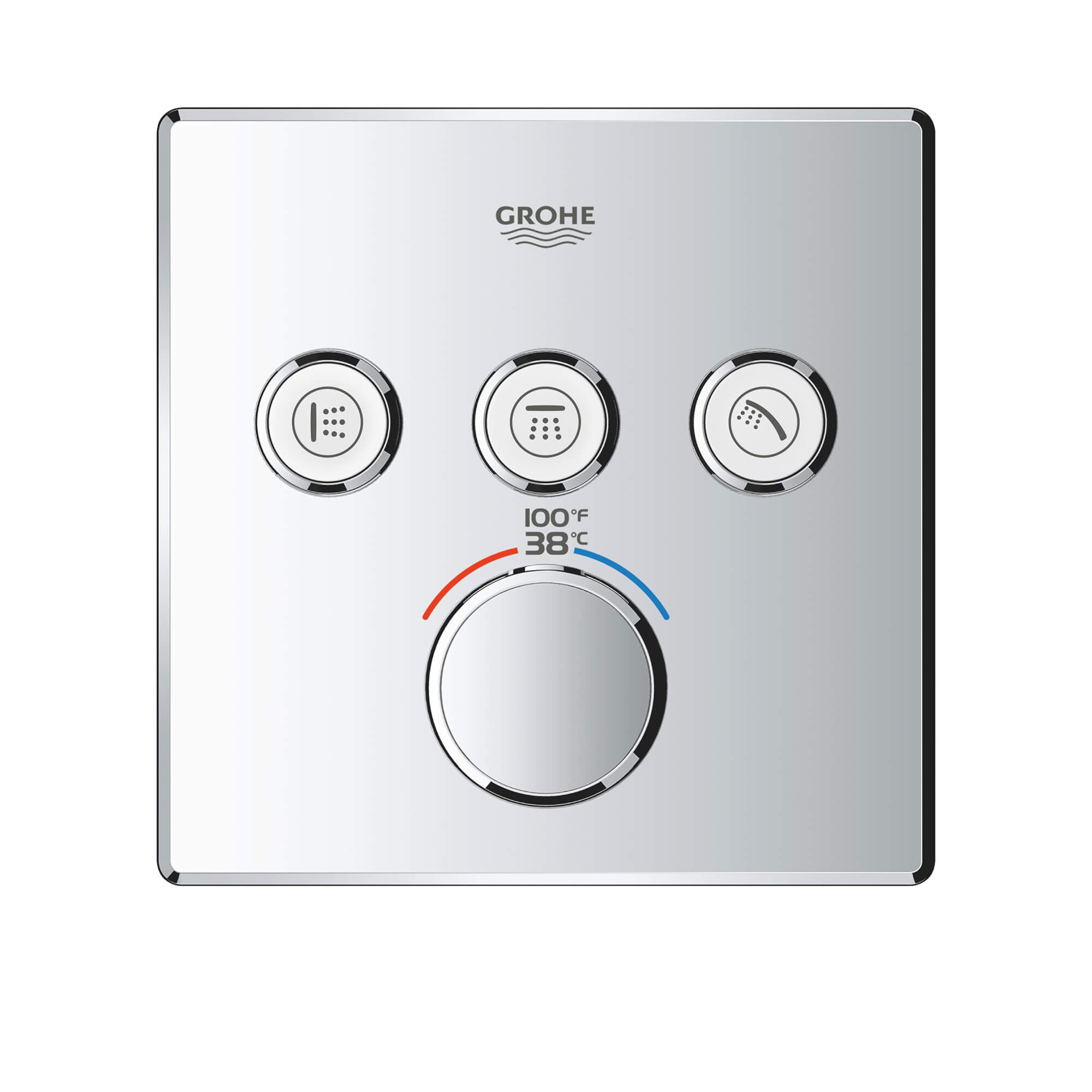 GrohTherm MC SmartControl Garniture de valve thermostatique à fonction triple avec module de commande