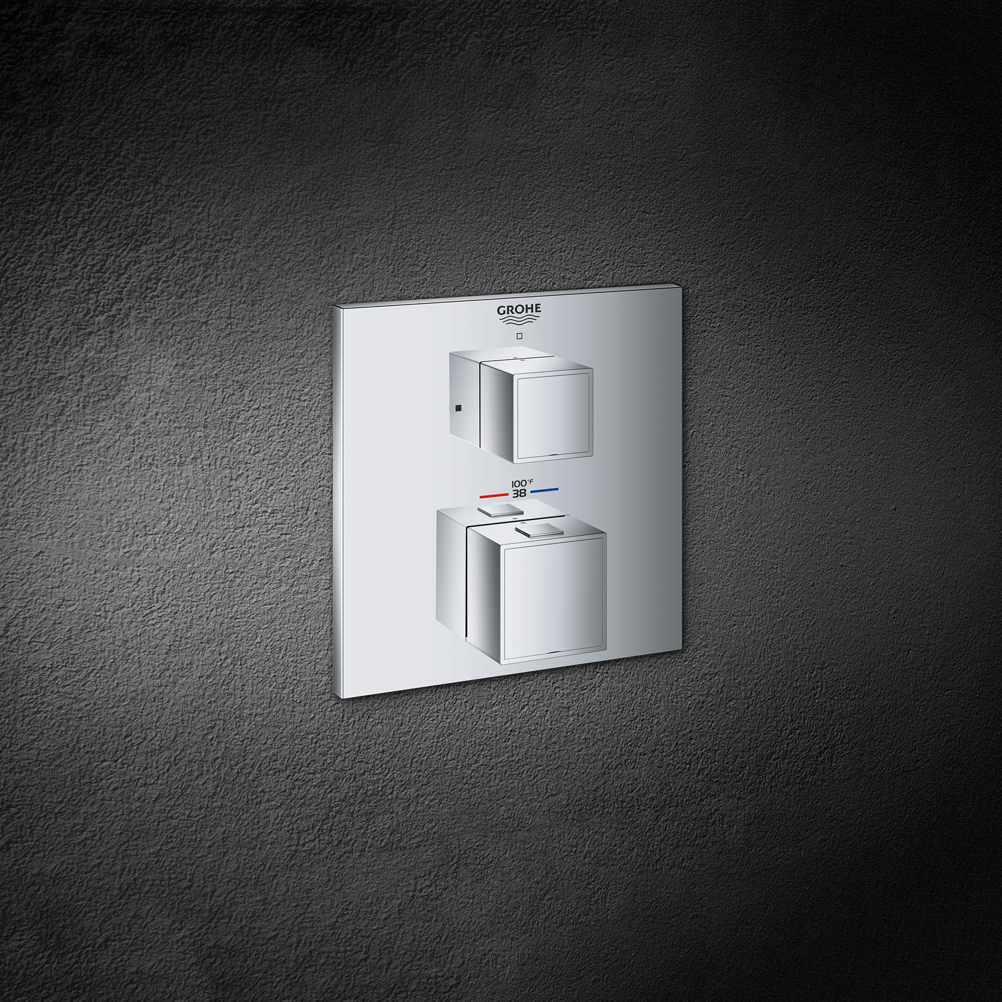 GrohTherm MC Cube Garniture de valve thermostatique à fonction double avec module de contrôle