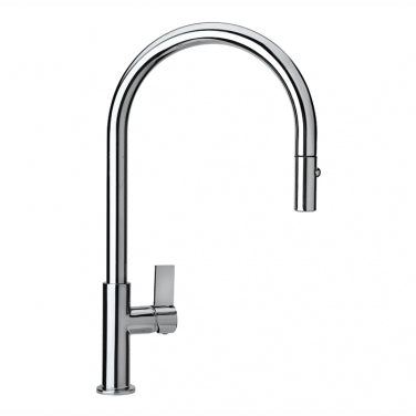 Robinet de cuisine à douchette rétractable, 2 jets