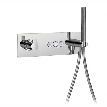 Wall-mounted thermostatic valve with shower head - 3 functions