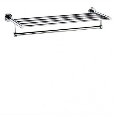 Towel bar with 24" shelf