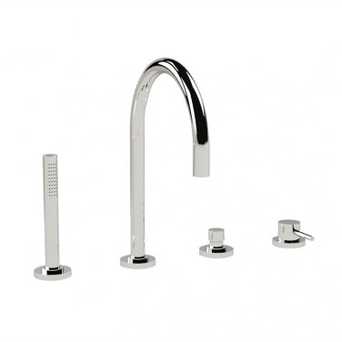 Robinet de bain 4 morceaux avec douchette