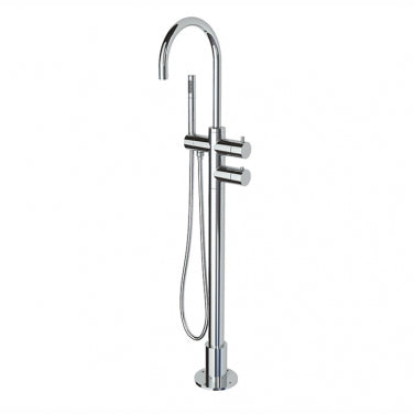 Robinet de bain au sol thermostatique avec douchette