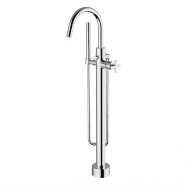 Robinet de bain au sol avec douchette