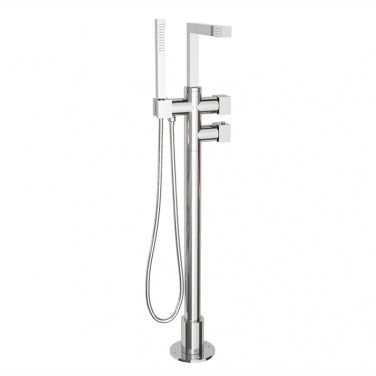 Robinet de bain au sol thermostatique avec douchette