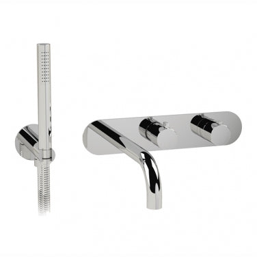 Robinet de bain mural thermostatique 3/4" avec douchette - ENSEMBLE DÉCORATIF