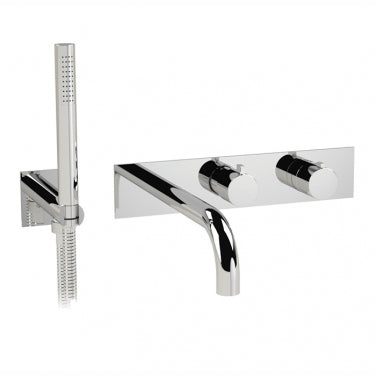 Robinet de bain mural thermostatique 3/4" avec douchette - ENSEMBLE DÉCORATIF