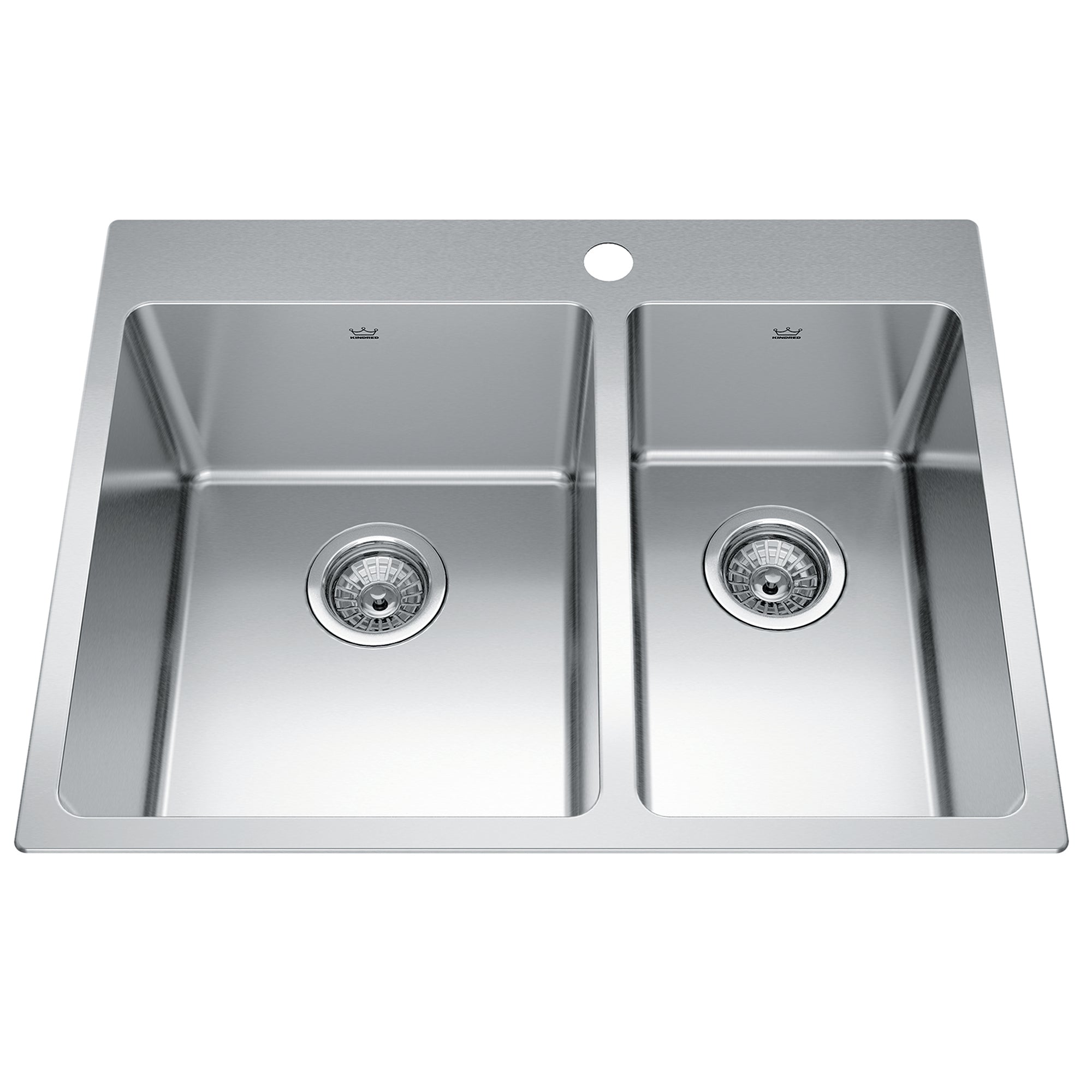 Brookmore 27 pouces LR x 20,9 pouces FB Drop dans un double bol en acier inoxydable