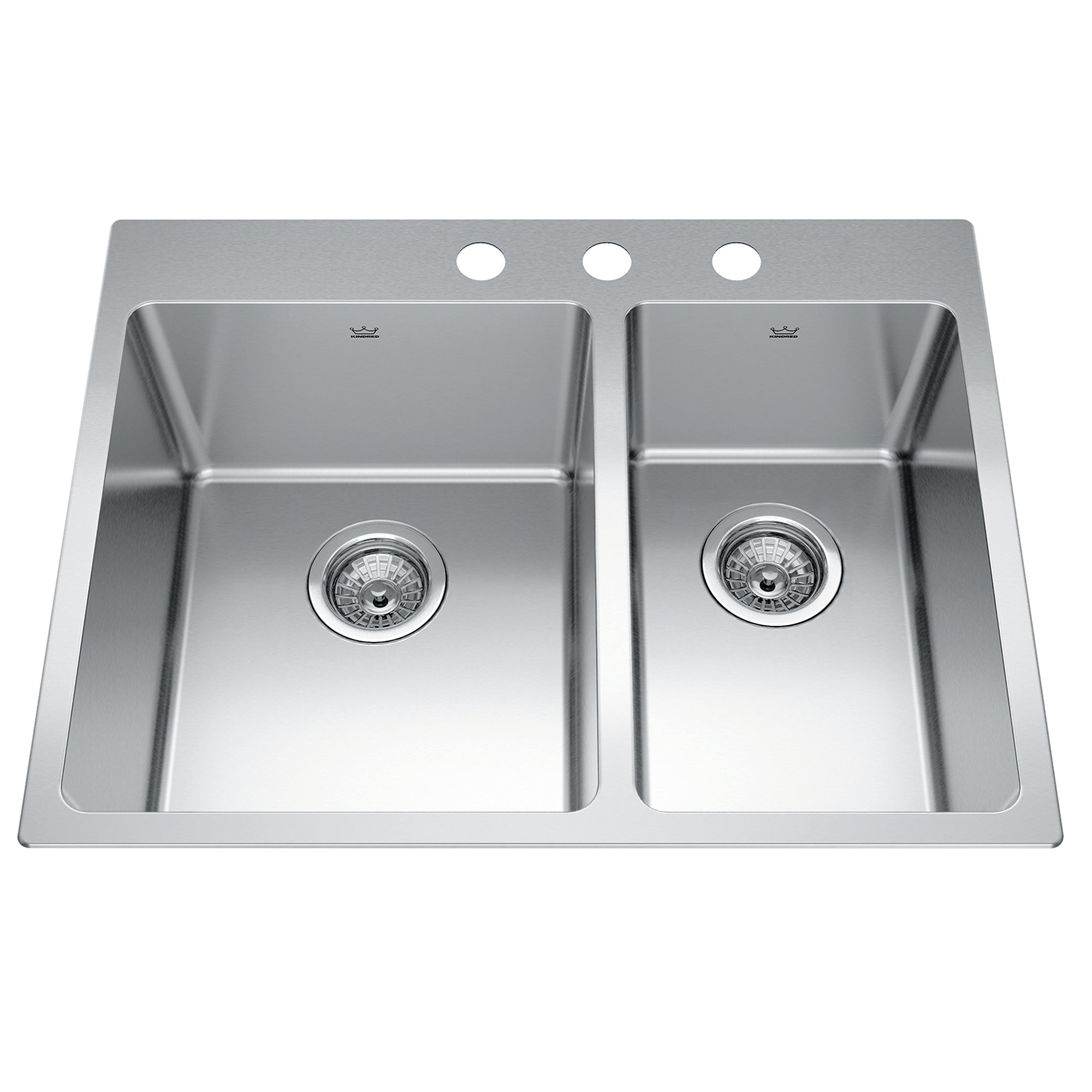 Brookmore 27 pouces LR x 20,9 pouces FB Drop dans un double bol en acier inoxydable