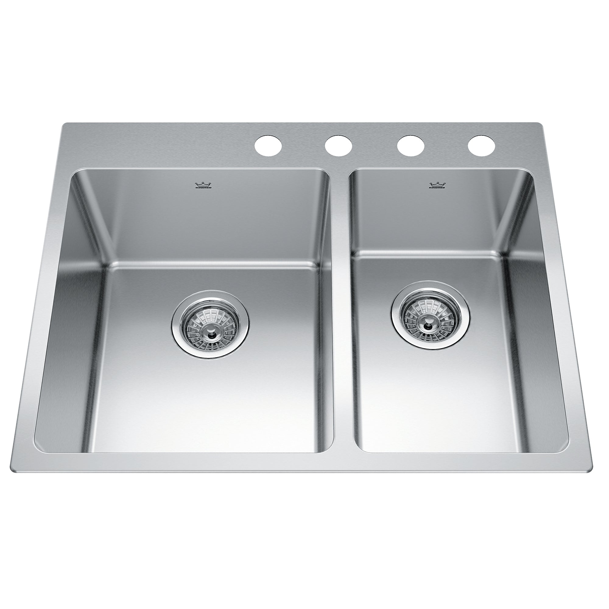 Brookmore 27 pouces LR x 20,9 pouces FB Drop dans un double bol en acier inoxydable