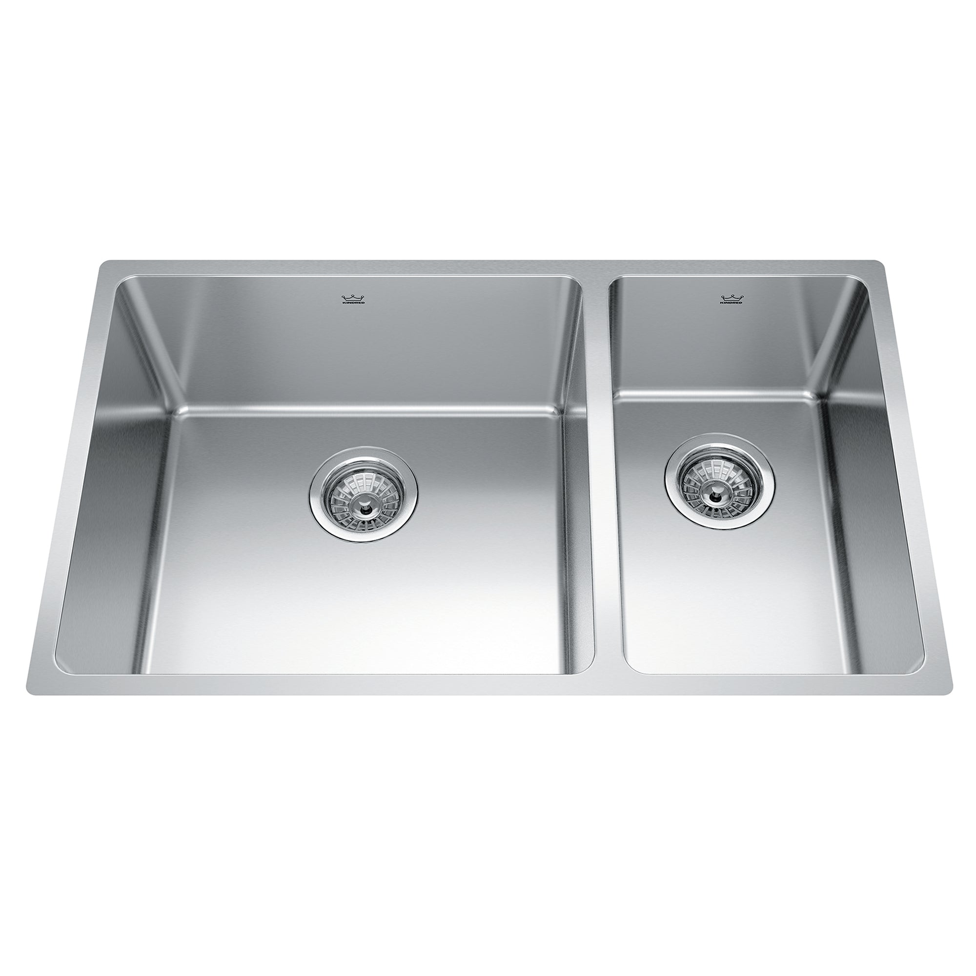 Brookmore 30.6-inch LR x 18.2-inch FB Double Bowl Undermount Stainless Steel Kitchen Sink