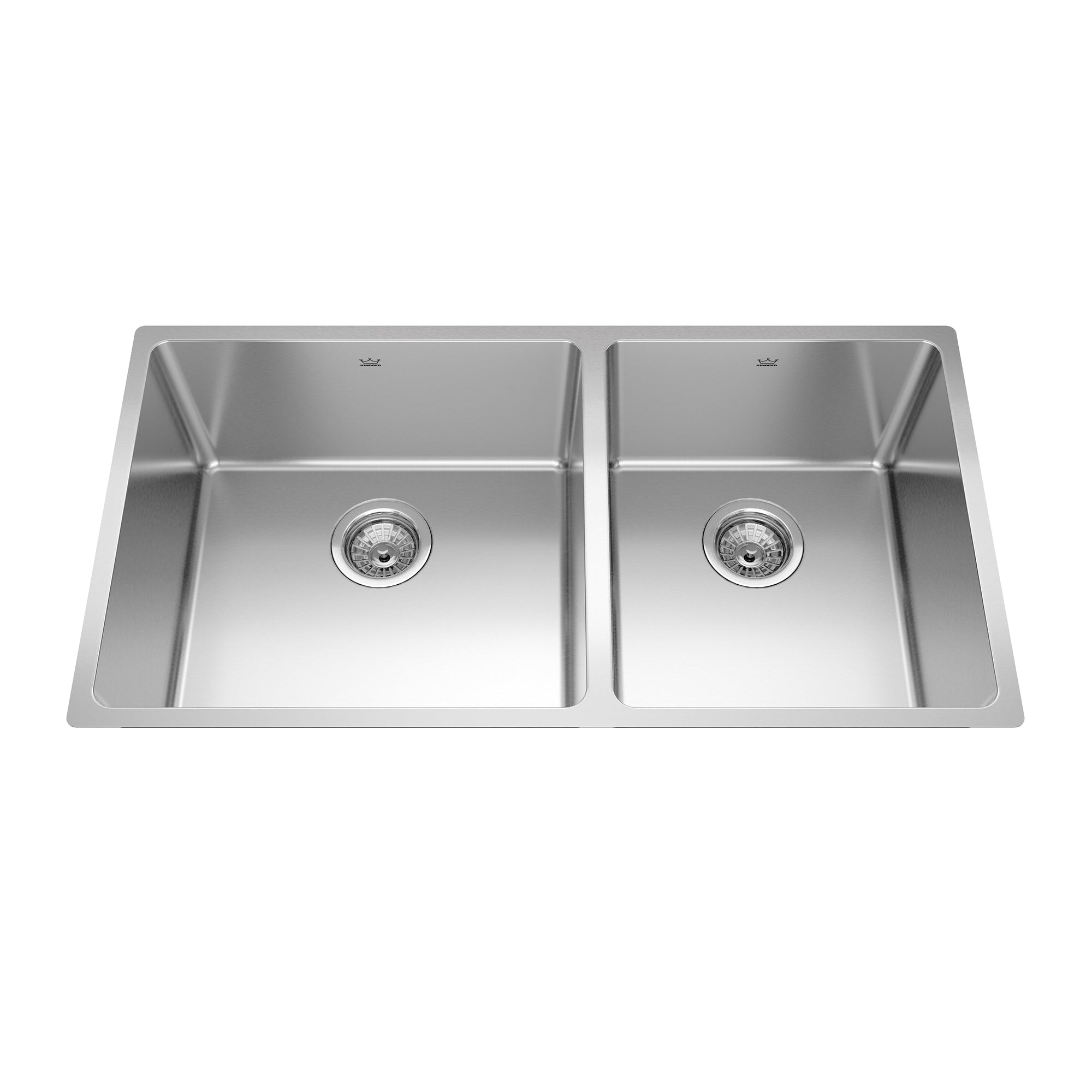 Brookmore 34,5 pouces LR x 18,2 pouces FB sous-bol à double bol Évier de cuisine en acier inoxydable