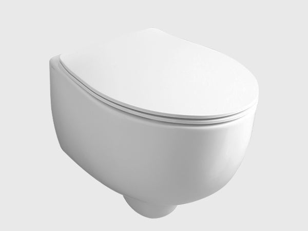 BORMIO Toilette suspendue sans rebord avec siège