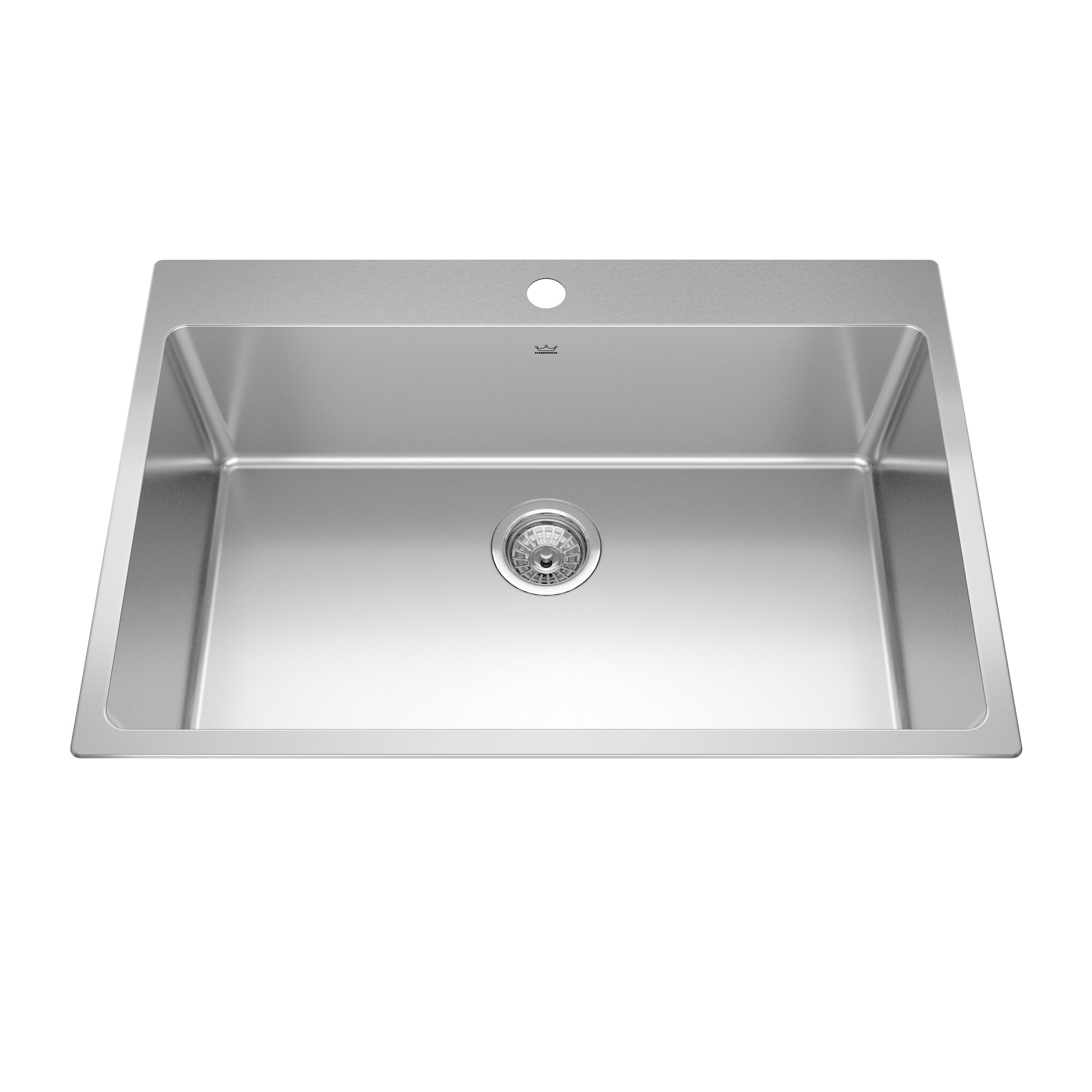 Brookmore 31-inch LR x 20.9-inch FB Drop-in Single Bowl Stainless Steel Sink