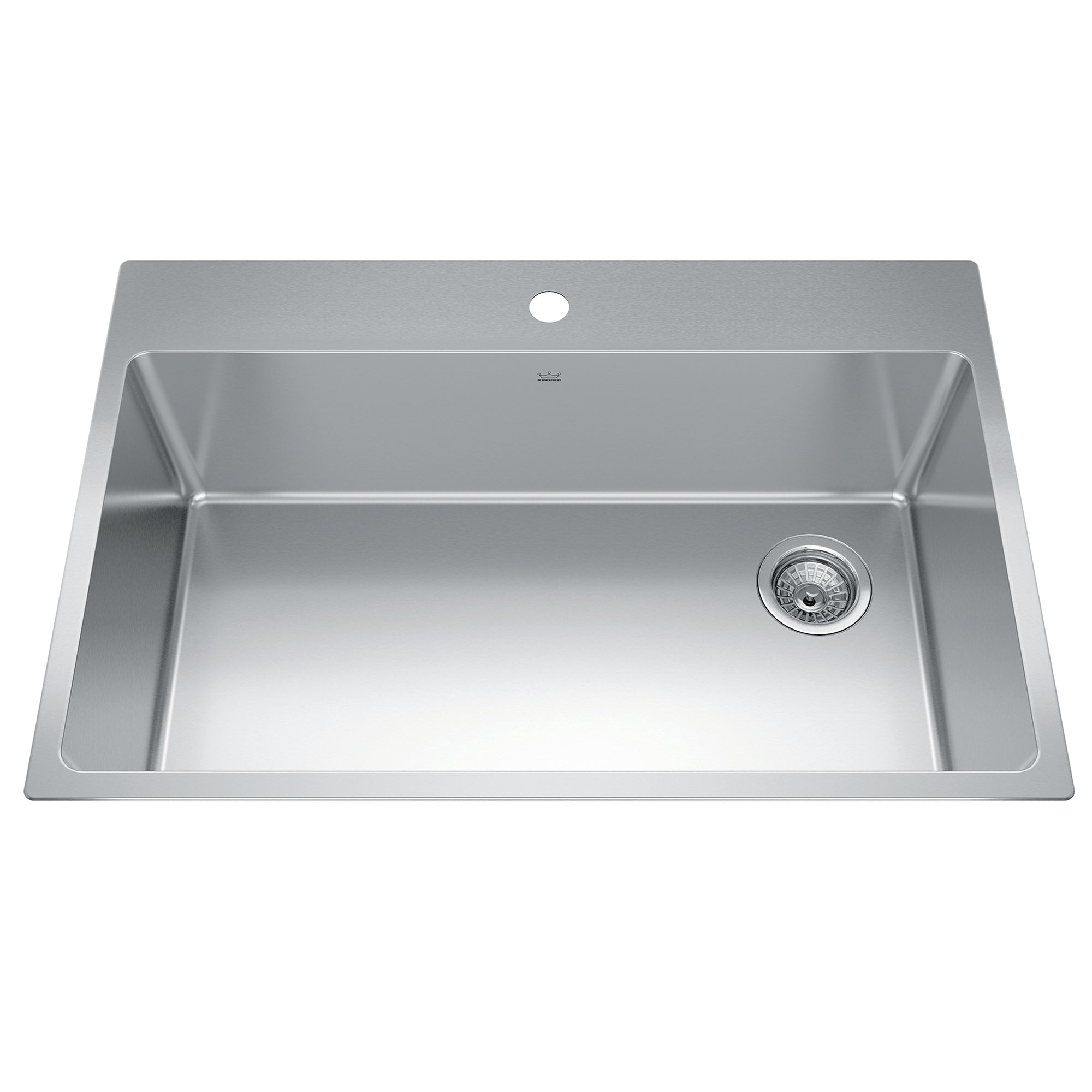 Brookmore 32.9-inch LR x 22.1-inch FB Drop-in Single Bowl Stainless Steel Sink