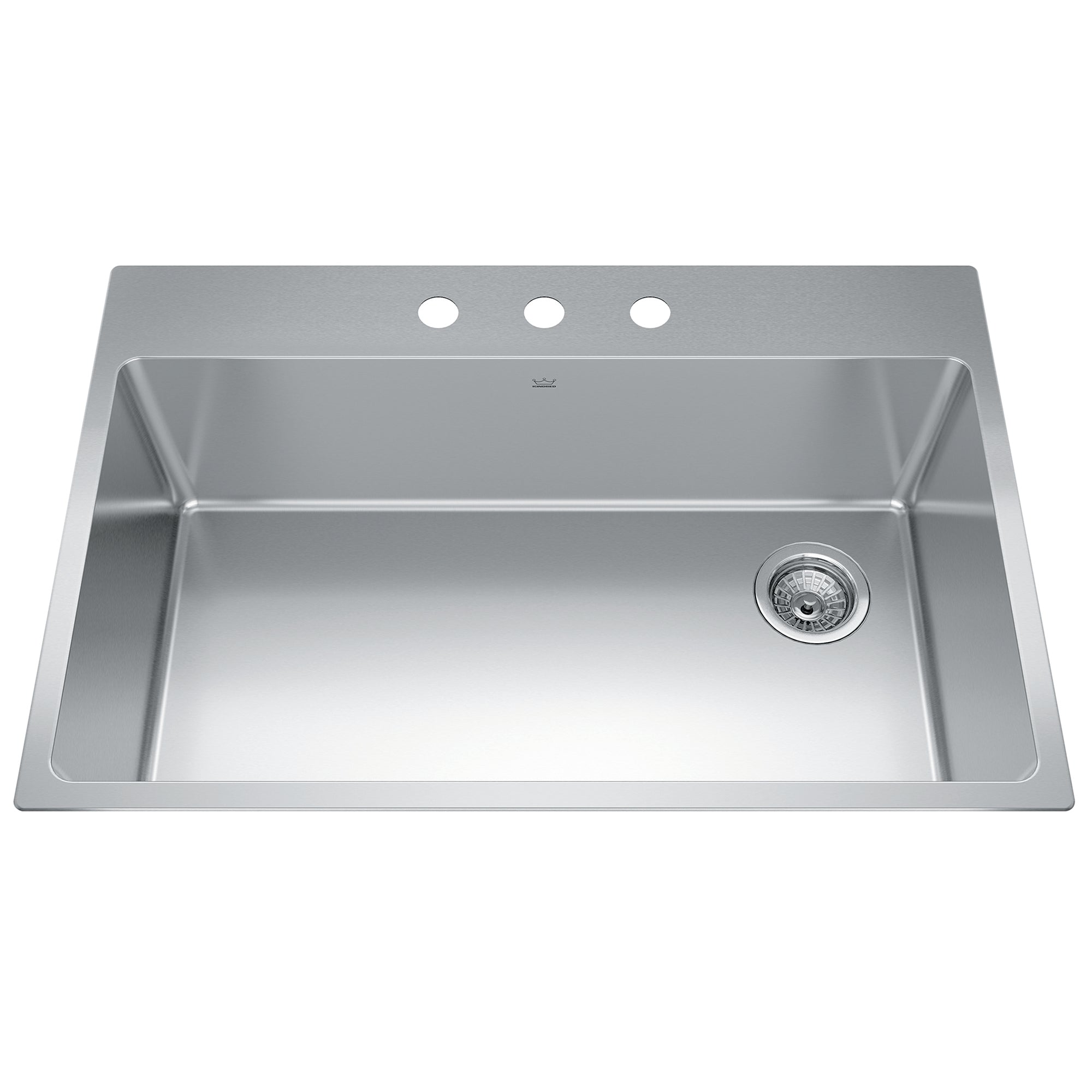 Brookmore 32.9-inch LR x 22.1-inch FB Drop-in Single Bowl Stainless Steel Sink