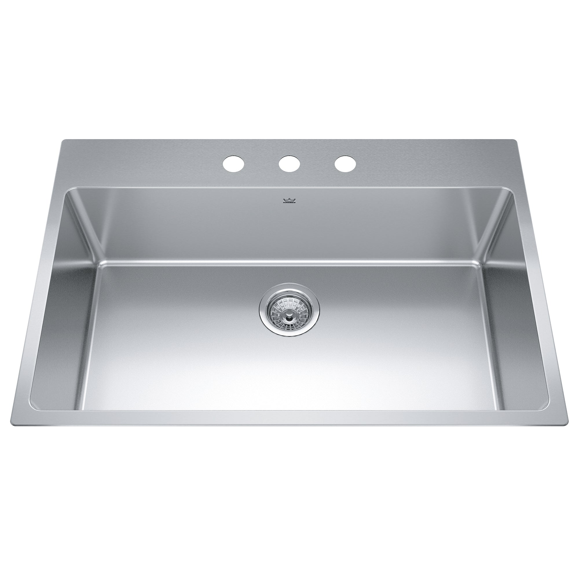 Brookmore 32.9-inch LR x 22.1-inch FB Drop-in Single Bowl Stainless Steel Sink